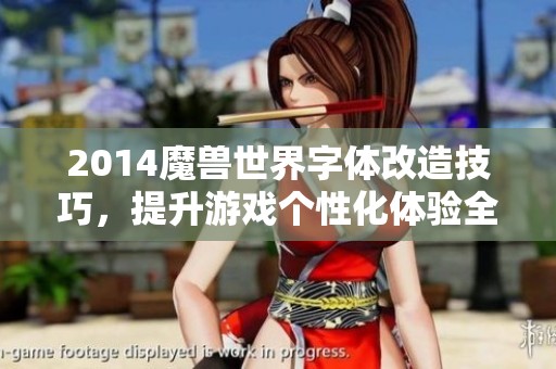 2014魔兽世界字体改造技巧，提升游戏个性化体验全攻略