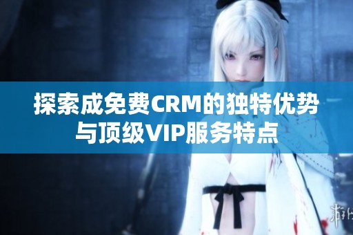 探索成免费CRM的独特优势与顶级VIP服务特点