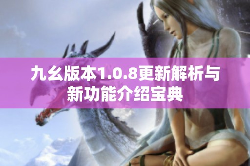 九幺版本1.0.8更新解析与新功能介绍宝典