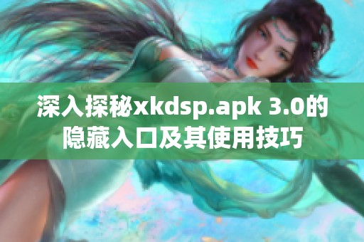 深入探秘xkdsp.apk 3.0的隐藏入口及其使用技巧