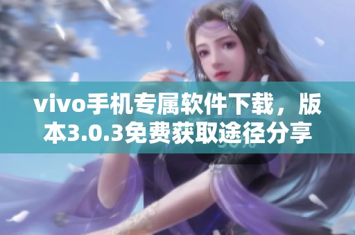 vivo手机专属软件下载，版本3.0.3免费获取途径分享