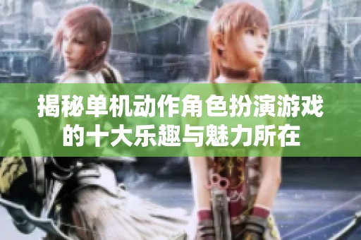 揭秘单机动作角色扮演游戏的十大乐趣与魅力所在