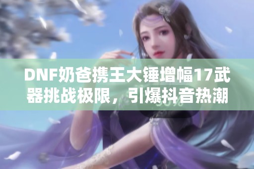 DNF奶爸携王大锤增幅17武器挑战极限，引爆抖音热潮！