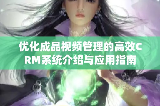 优化成品视频管理的高效CRM系统介绍与应用指南