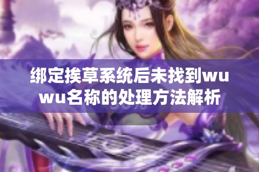 绑定挨草系统后未找到wuwu名称的处理方法解析