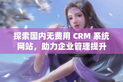 探索国内无费用 CRM 系统网站，助力企业管理提升