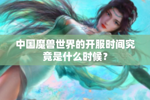 中国魔兽世界的开服时间究竟是什么时候？