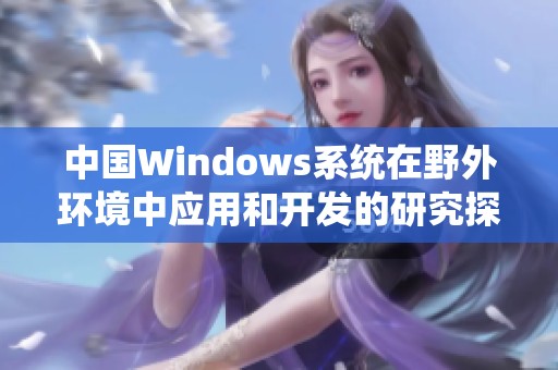 中国Windows系统在野外环境中应用和开发的研究探索