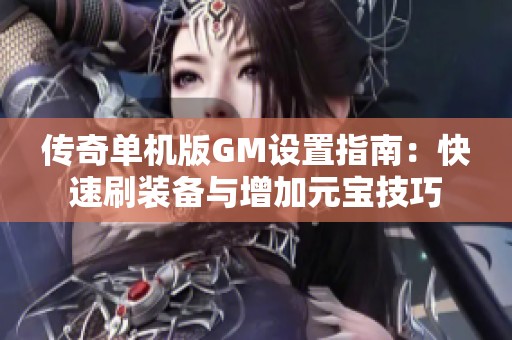 传奇单机版GM设置指南：快速刷装备与增加元宝技巧