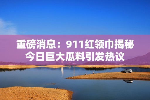 重磅消息：911红领巾揭秘今日巨大瓜料引发热议