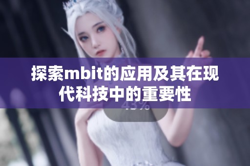 探索mbit的应用及其在现代科技中的重要性