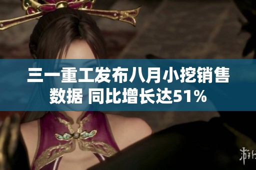 三一重工发布八月小挖销售数据 同比增长达51%