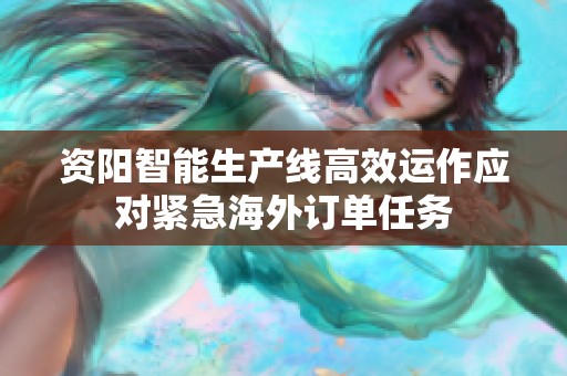 资阳智能生产线高效运作应对紧急海外订单任务