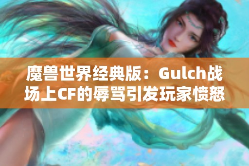 魔兽世界经典版：Gulch战场上CF的辱骂引发玩家愤怒