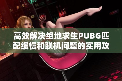 高效解决绝地求生PUBG匹配缓慢和联机问题的实用攻略