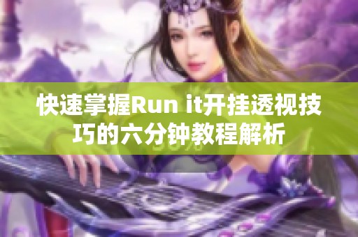 快速掌握Run it开挂透视技巧的六分钟教程解析