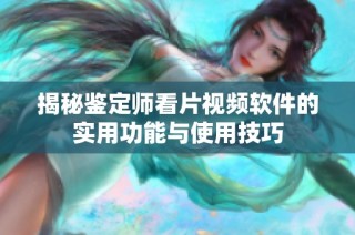 揭秘鉴定师看片视频软件的实用功能与使用技巧