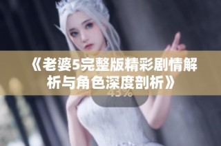 《老婆5完整版精彩剧情解析与角色深度剖析》