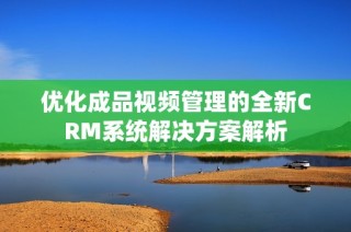 优化成品视频管理的全新CRM系统解决方案解析