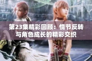 第23集精彩回顾：情节反转与角色成长的精彩交织