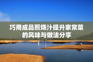 巧用成品照烧汁提升家常菜的风味与做法分享