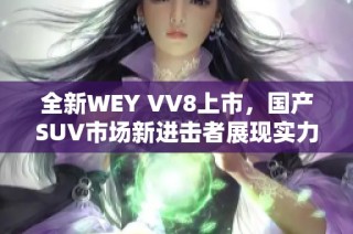全新WEY VV8上市，国产SUV市场新进击者展现实力与魅力