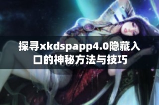 探寻xkdspapp4.0隐藏入口的神秘方法与技巧