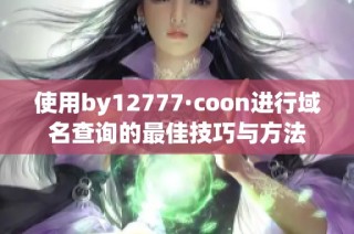 使用by12777·coon进行域名查询的最佳技巧与方法