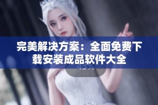 完美解决方案：全面免费下载安装成品软件大全