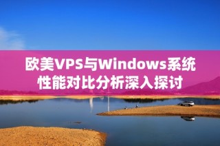 欧美VPS与Windows系统性能对比分析深入探讨