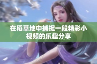 在稻草地中捕捉一段精彩小视频的乐趣分享