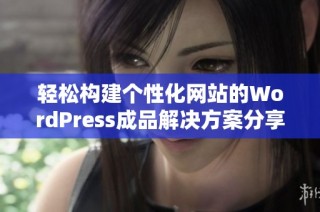 轻松构建个性化网站的WordPress成品解决方案分享