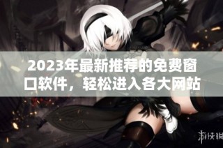 2023年最新推荐的免费窗口软件，轻松进入各大网站