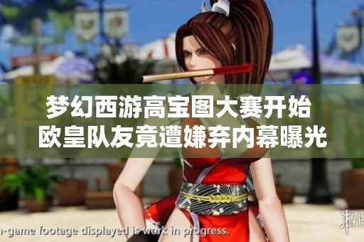 梦幻西游高宝图大赛开始 欧皇队友竟遭嫌弃内幕曝光