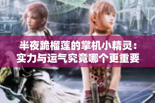 半夜跪榴莲的掌机小精灵：实力与运气究竟哪个更重要？