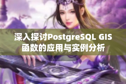 深入探讨PostgreSQL GIS函数的应用与实例分析