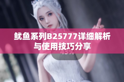 鱿鱼系列B25777详细解析与使用技巧分享
