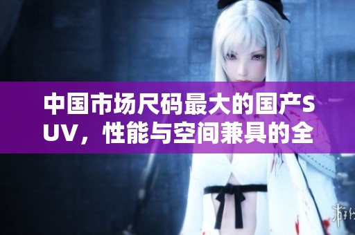 中国市场尺码最大的国产SUV，性能与空间兼具的全新选择