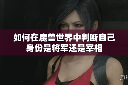 如何在魔兽世界中判断自己身份是将军还是宰相