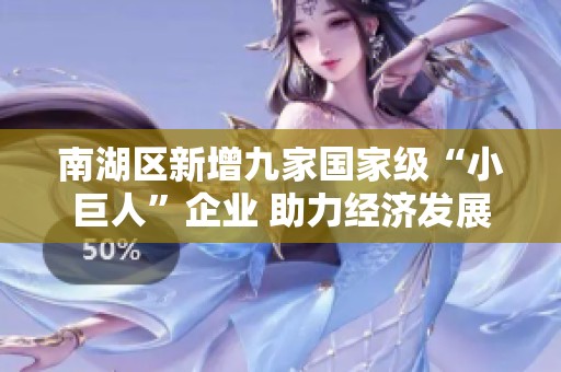 南湖区新增九家国家级“小巨人”企业 助力经济发展