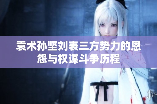 袁术孙坚刘表三方势力的恩怨与权谋斗争历程
