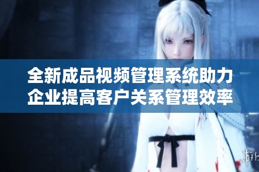 全新成品视频管理系统助力企业提高客户关系管理效率
