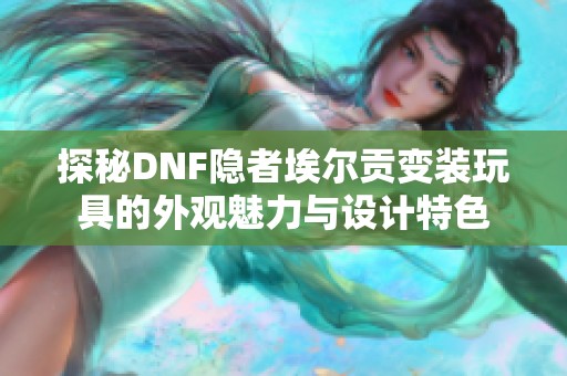 探秘DNF隐者埃尔贡变装玩具的外观魅力与设计特色
