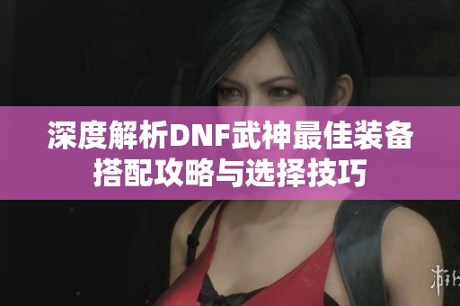 深度解析DNF武神最佳装备搭配攻略与选择技巧