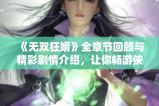 《无双狂婿》全章节回顾与精彩剧情介绍，让你畅游侠客中文网！