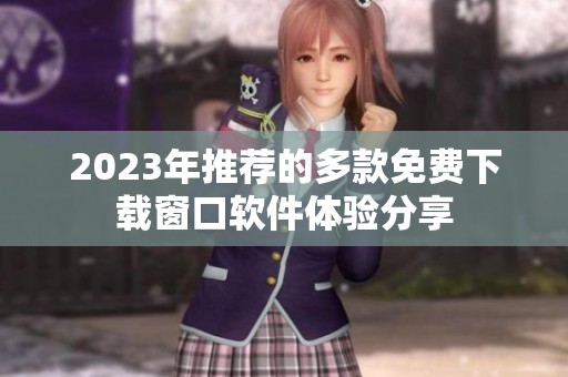 2023年推荐的多款免费下载窗口软件体验分享
