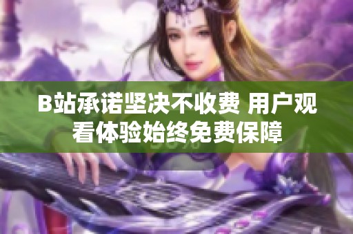 B站承诺坚决不收费 用户观看体验始终免费保障