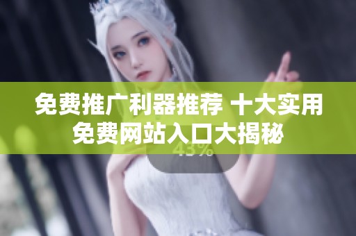 免费推广利器推荐 十大实用免费网站入口大揭秘
