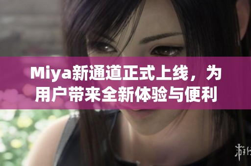 Miya新通道正式上线，为用户带来全新体验与便利