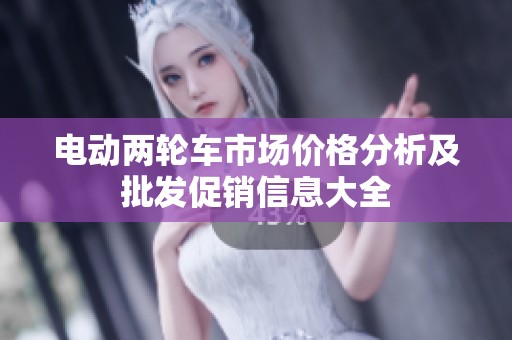电动两轮车市场价格分析及批发促销信息大全